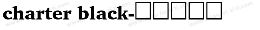 charter black字体转换